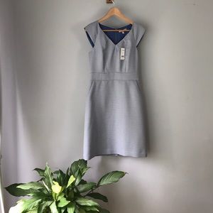 NWT Banana Republic White and Blue Sheath